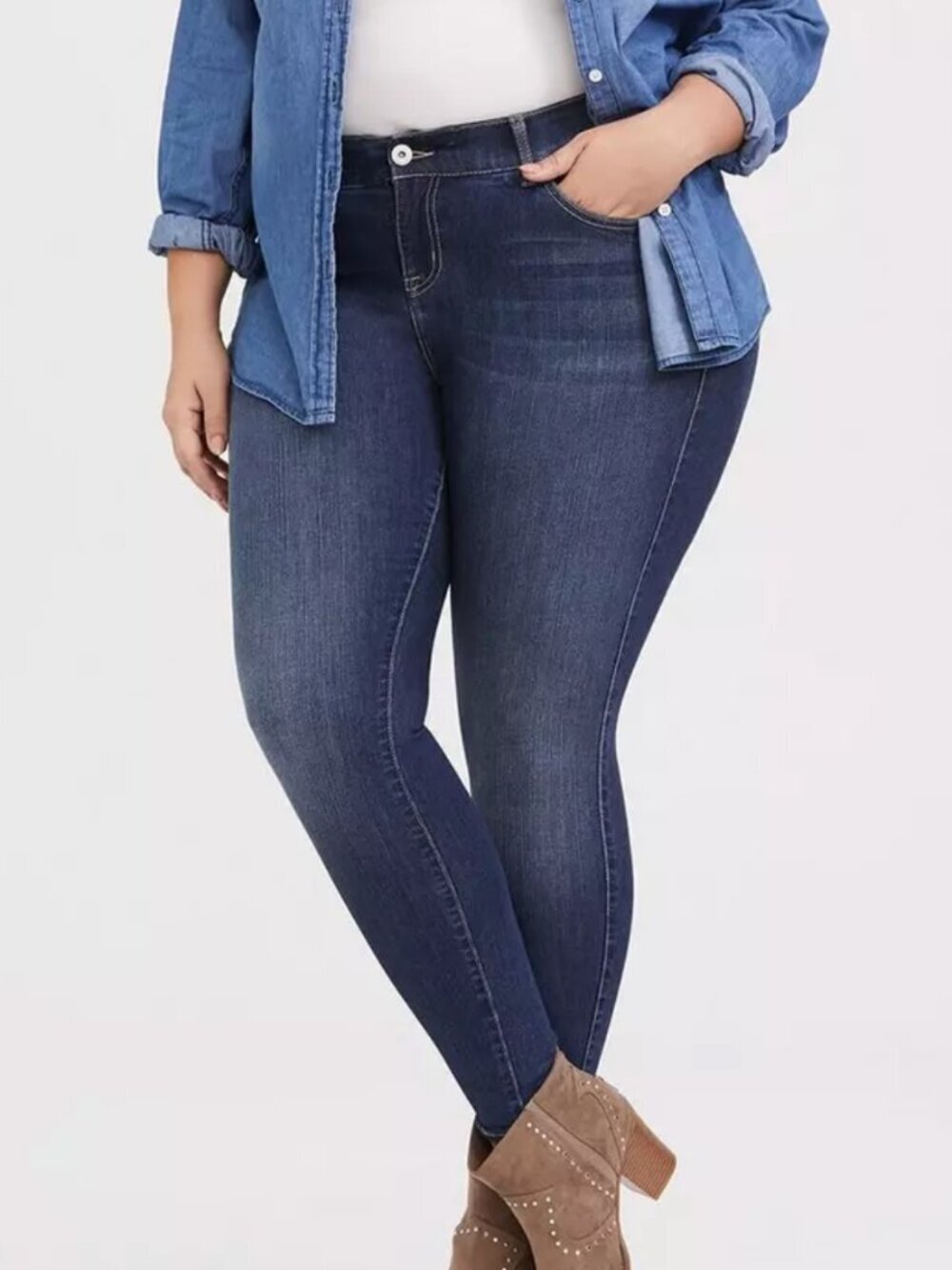 TORRID Plus Size Bombshell Skinny Jean Premium Stretch Dark Wash High Waisted 26